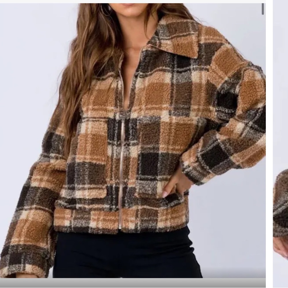 Princess Polly Tan and Black Doria Jacket